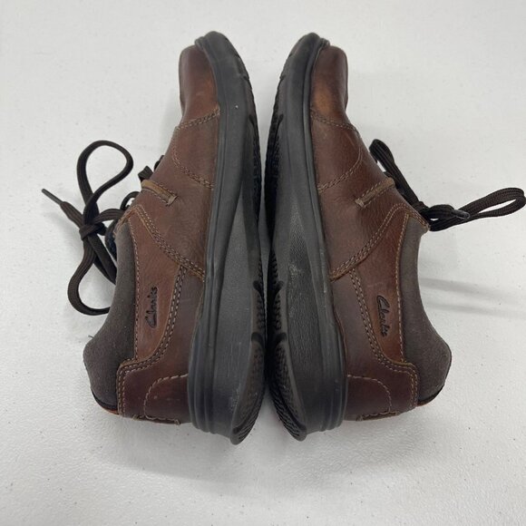 Clarks Cotrell Brown Leather Oxford Business Casual Dress Shoes Mens size 7 - Picture 6 of 8